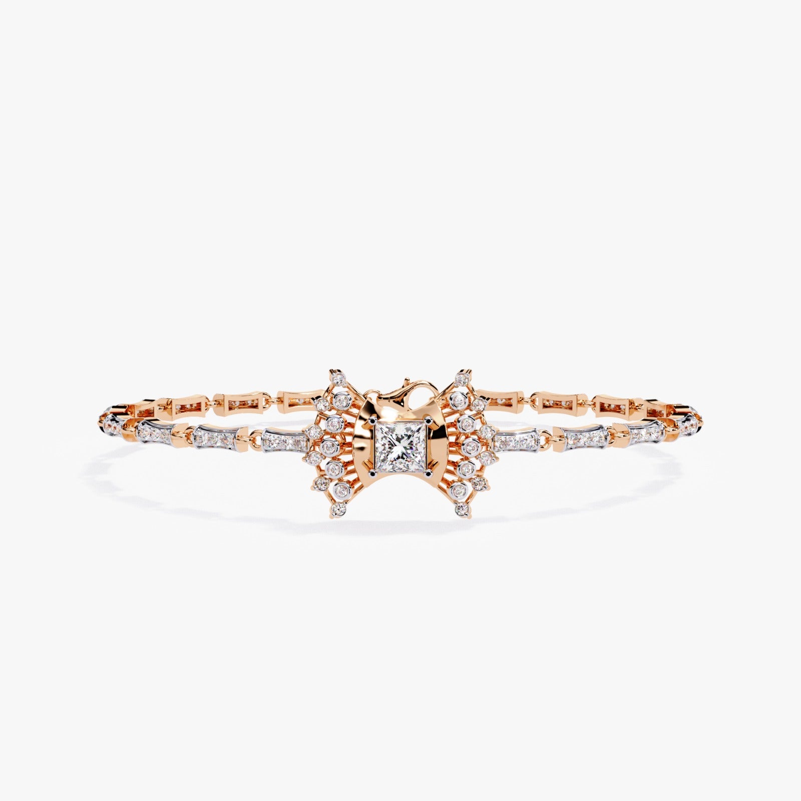 Solitairekart 1.65ct Bow Design Lab Grown Diamond Bracelet